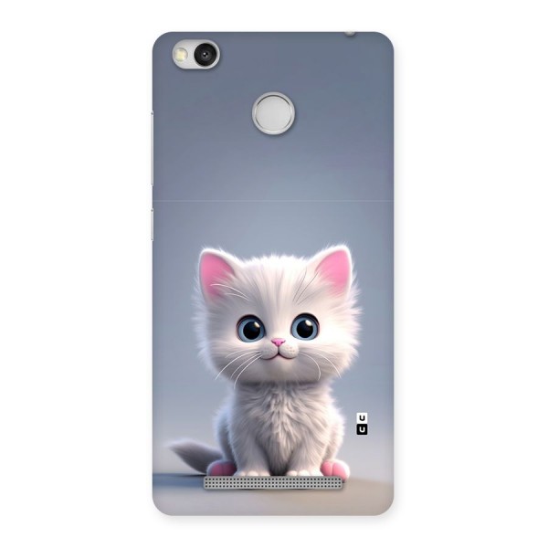 Cute Kitten Sitting Back Case for Redmi 3S Prime