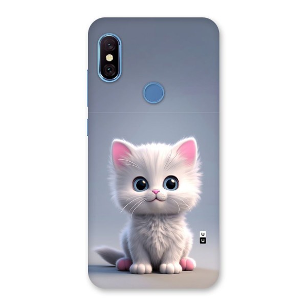 Cute Kitten Sitting Back Case for Redmi Note 6 Pro