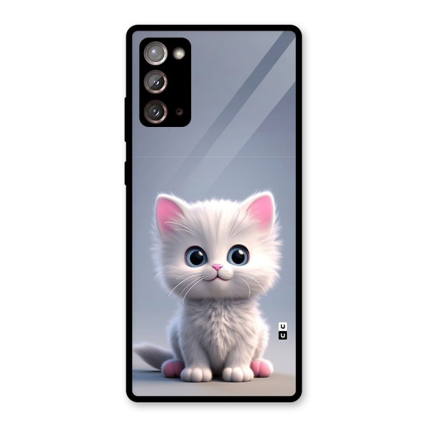 Cute Kitten Sitting Glass Back Case for Galaxy Note 20