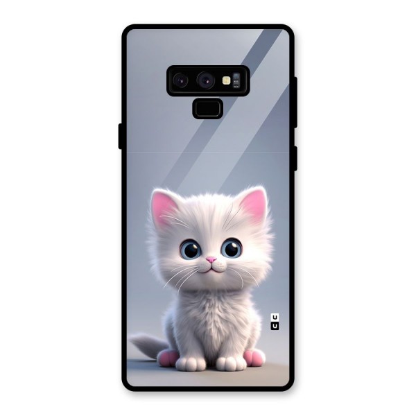 Cute Kitten Sitting Glass Back Case for Galaxy Note 9