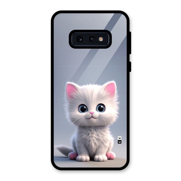 Cute Kitten Sitting Glass Back Case for Galaxy S10e