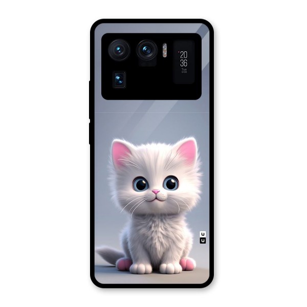 Cute Kitten Sitting Glass Back Case for Mi 11 Ultra