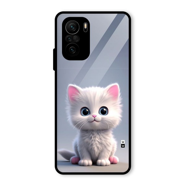 Cute Kitten Sitting Glass Back Case for Mi 11x