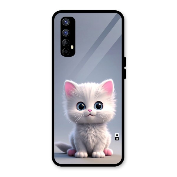 Cute Kitten Sitting Glass Back Case for Realme 7