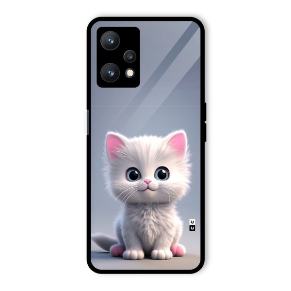 Cute Kitten Sitting Glass Back Case for Realme 9 Pro 5G