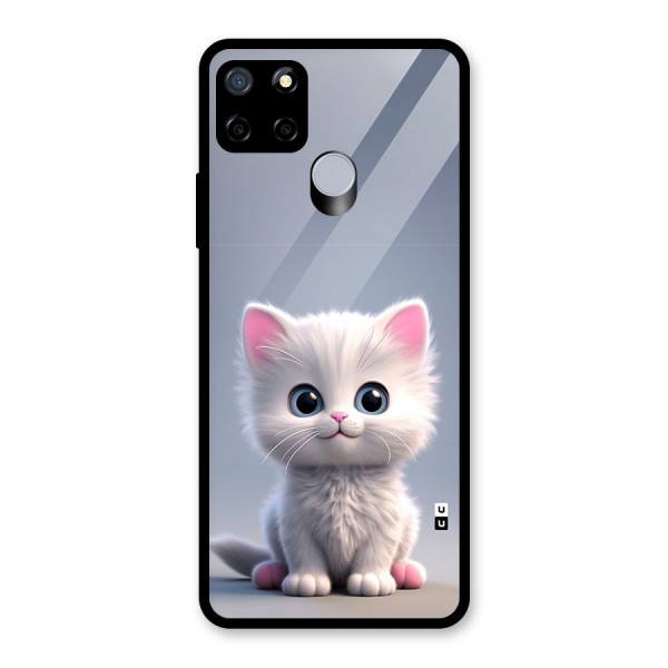 Cute Kitten Sitting Glass Back Case for Realme C15