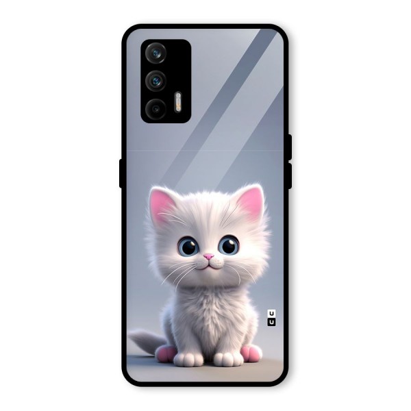 Cute Kitten Sitting Glass Back Case for Realme GT 5G