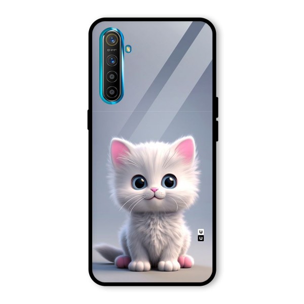 Cute Kitten Sitting Glass Back Case for Realme X2