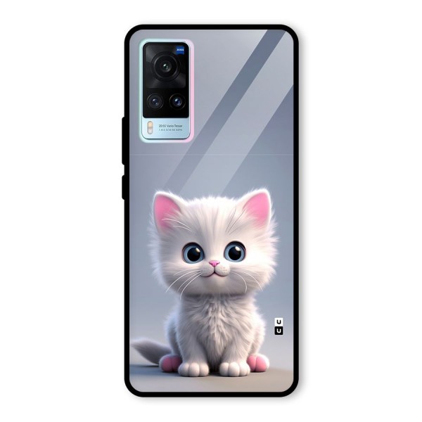 Cute Kitten Sitting Glass Back Case for Vivo X60