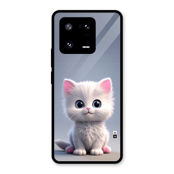 Cute Kitten Sitting Glass Back Case for Xiaomi 13 Pro