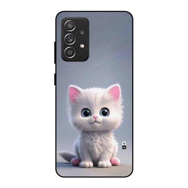 Cute Kitten Sitting Metal Back Case for Galaxy A52