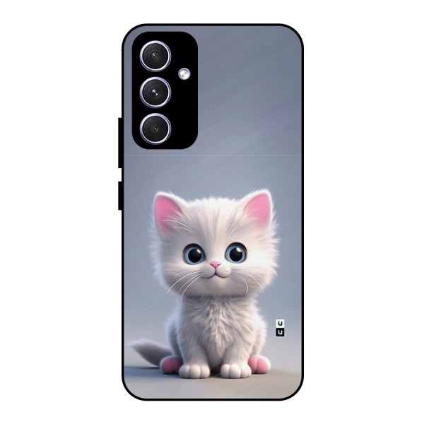 Cute Kitten Sitting Metal Back Case for Galaxy A54