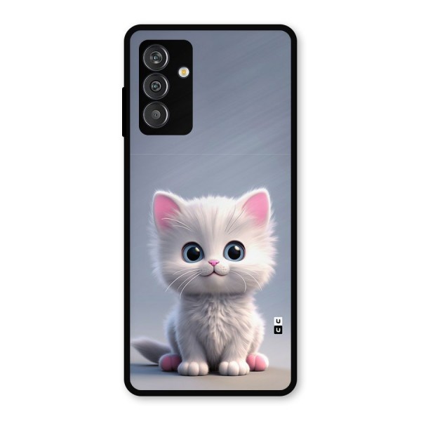 Cute Kitten Sitting Metal Back Case for Galaxy F13