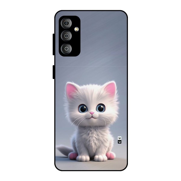 Cute Kitten Sitting Metal Back Case for Galaxy F23