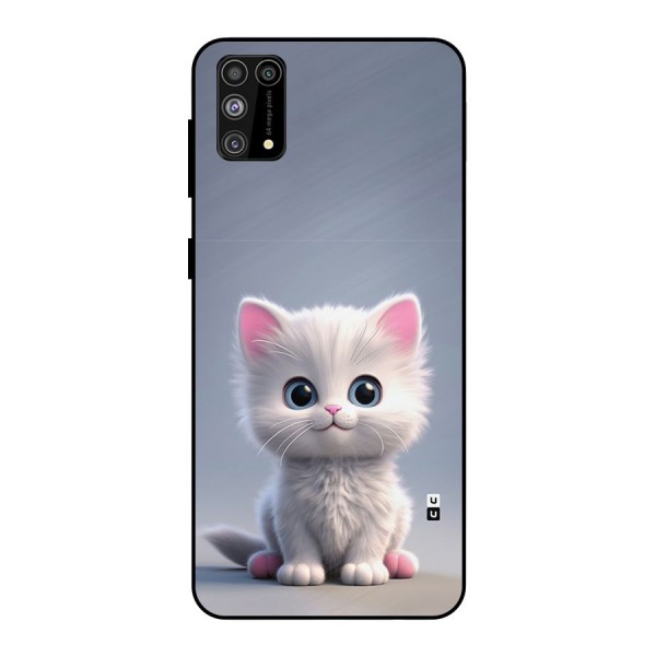 Cute Kitten Sitting Metal Back Case for Galaxy M31