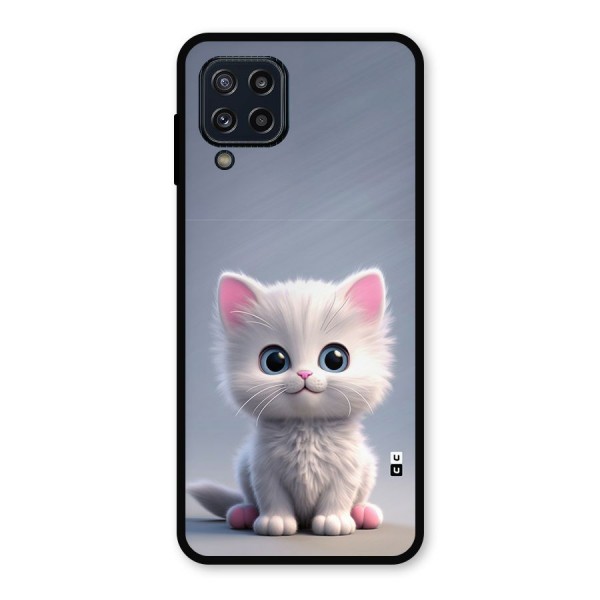 Cute Kitten Sitting Metal Back Case for Galaxy M32