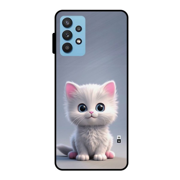 Cute Kitten Sitting Metal Back Case for Galaxy M32 5G