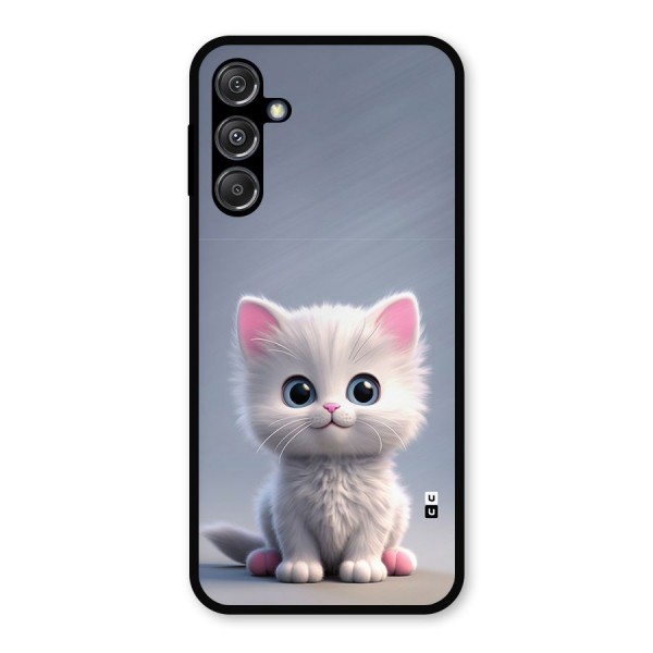 Cute Kitten Sitting Metal Back Case for Galaxy M34 5G