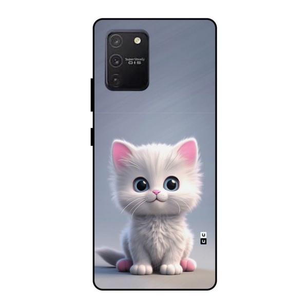 Cute Kitten Sitting Metal Back Case for Galaxy S10 Lite