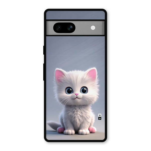 Cute Kitten Sitting Metal Back Case for Google Pixel 7a