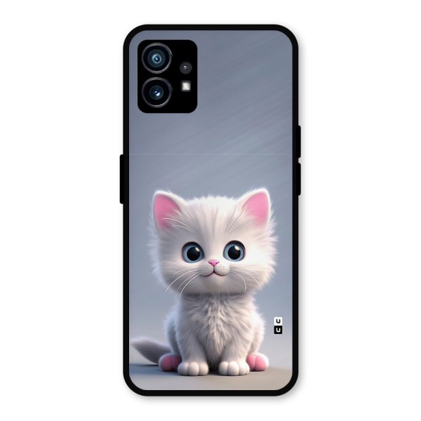 Cute Kitten Sitting Metal Back Case for Nothing Phone 1