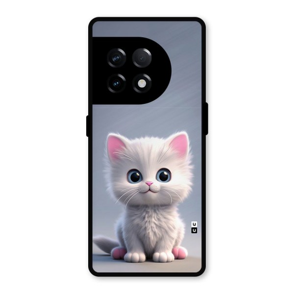 Cute Kitten Sitting Metal Back Case for OnePlus 11R