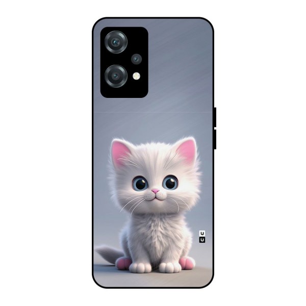 Cute Kitten Sitting Metal Back Case for OnePlus Nord CE 2 Lite 5G