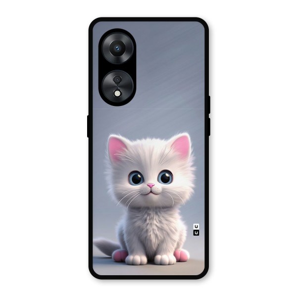 Cute Kitten Sitting Metal Back Case for Oppo A78