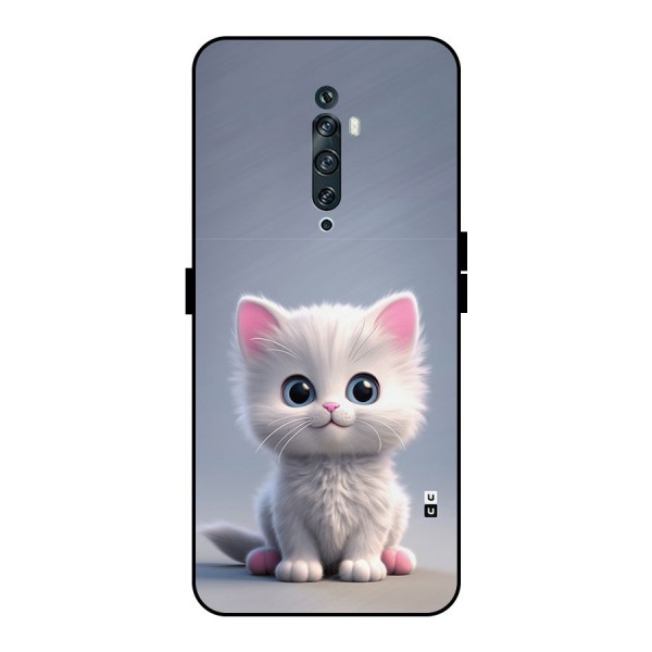 Cute Kitten Sitting Metal Back Case for Oppo Reno2 F