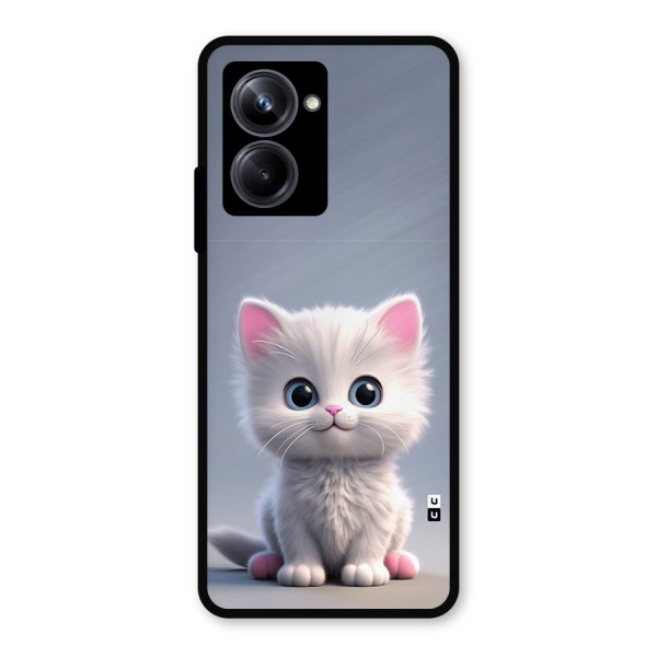 Cute Kitten Sitting Metal Back Case for Realme 10 Pro