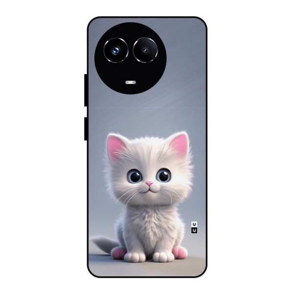 Cute Kitten Sitting Metal Back Case for Realme 11 5G