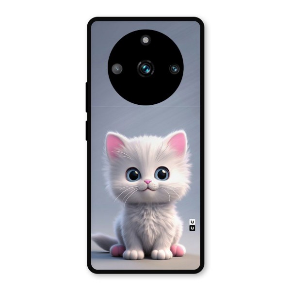 Cute Kitten Sitting Metal Back Case for Realme 11 Pro