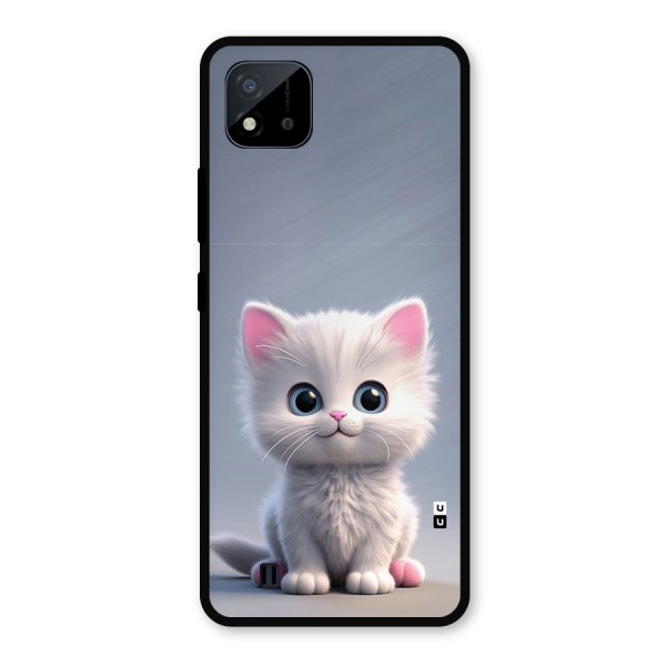 Cute Kitten Sitting Metal Back Case for Realme C11 2021