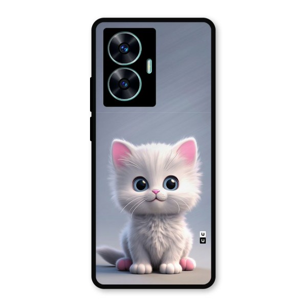 Cute Kitten Sitting Metal Back Case for Realme C55