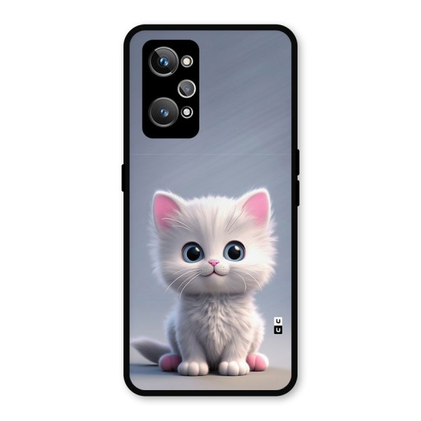 Cute Kitten Sitting Metal Back Case for Realme GT 2