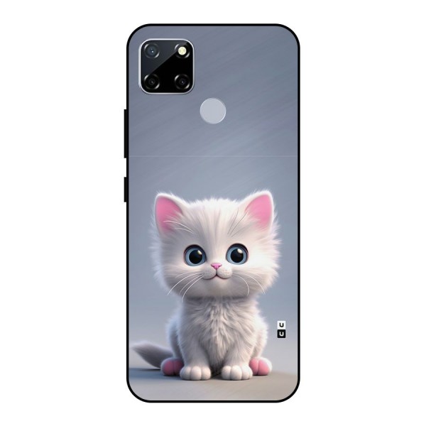 Cute Kitten Sitting Metal Back Case for Realme Narzo 20