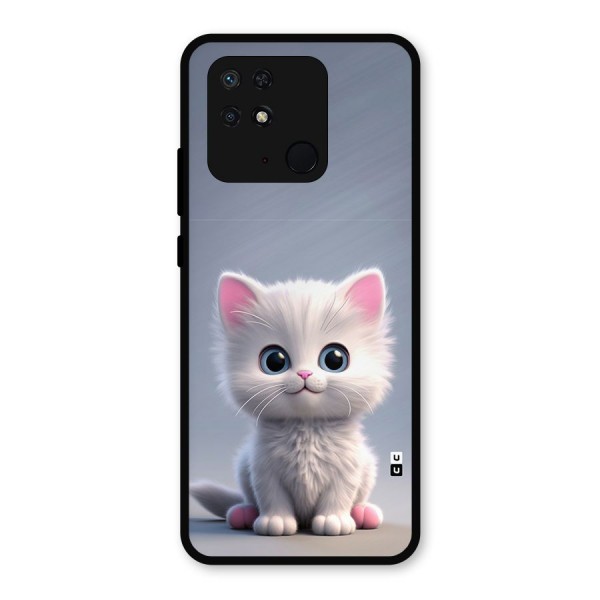 Cute Kitten Sitting Metal Back Case for Redmi 10