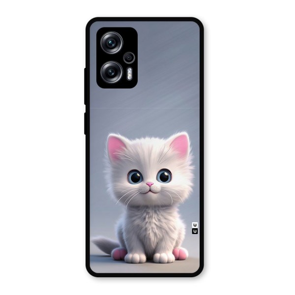 Cute Kitten Sitting Metal Back Case for Redmi K50i