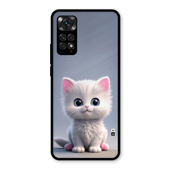 Cute Kitten Sitting Metal Back Case for Redmi Note 11