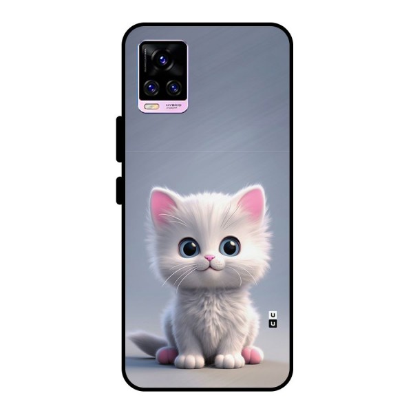 Cute Kitten Sitting Metal Back Case for Vivo V20 Pro