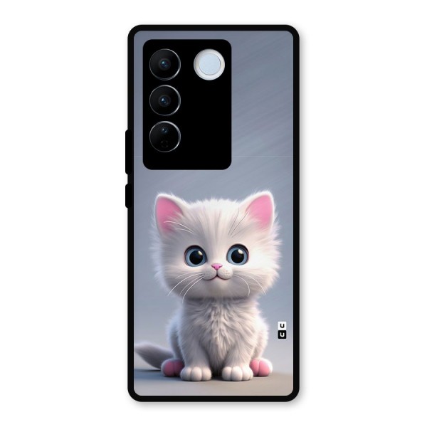 Cute Kitten Sitting Metal Back Case for Vivo V27