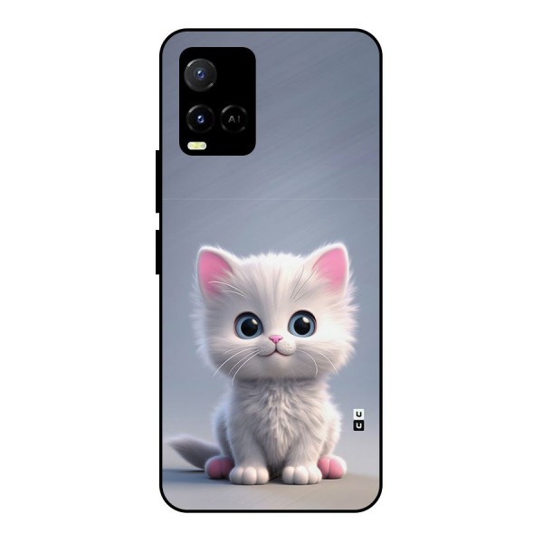 Cute Kitten Sitting Metal Back Case for Vivo Y21