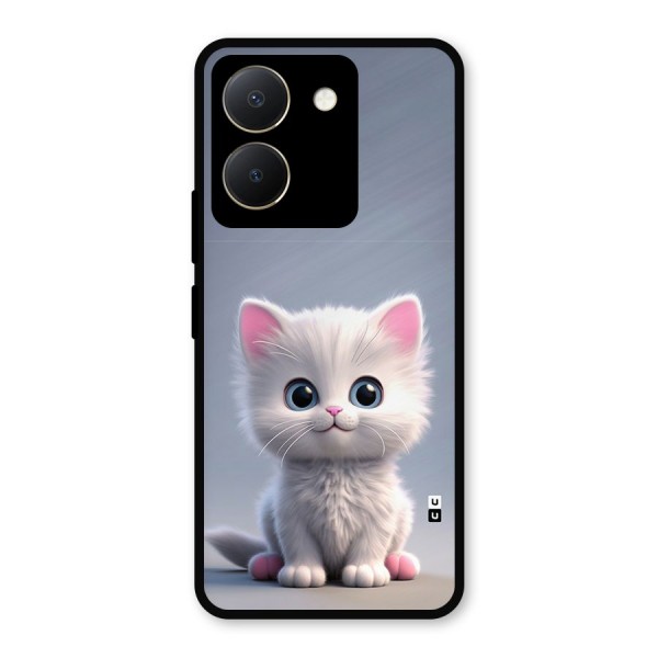 Cute Kitten Sitting Metal Back Case for Vivo Y36