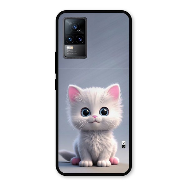 Cute Kitten Sitting Metal Back Case for Vivo Y73