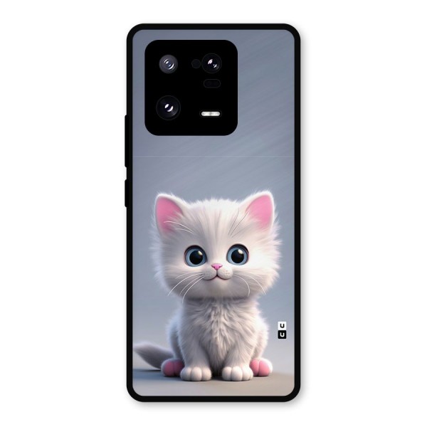 Cute Kitten Sitting Metal Back Case for Xiaomi 13 Pro