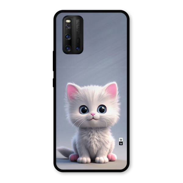 Cute Kitten Sitting Metal Back Case for iQOO 3