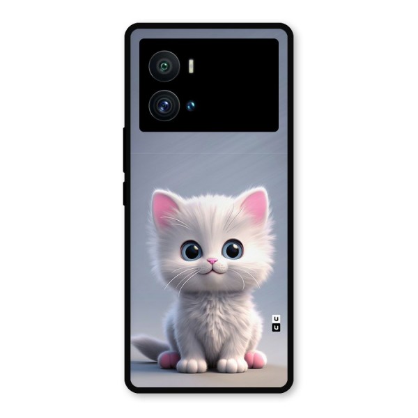 Cute Kitten Sitting Metal Back Case for iQOO 9 Pro