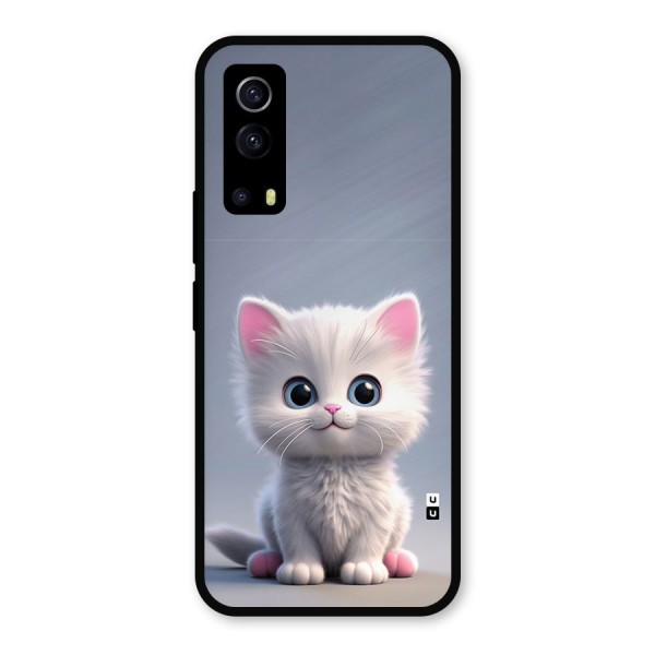 Cute Kitten Sitting Metal Back Case for iQOO Z3