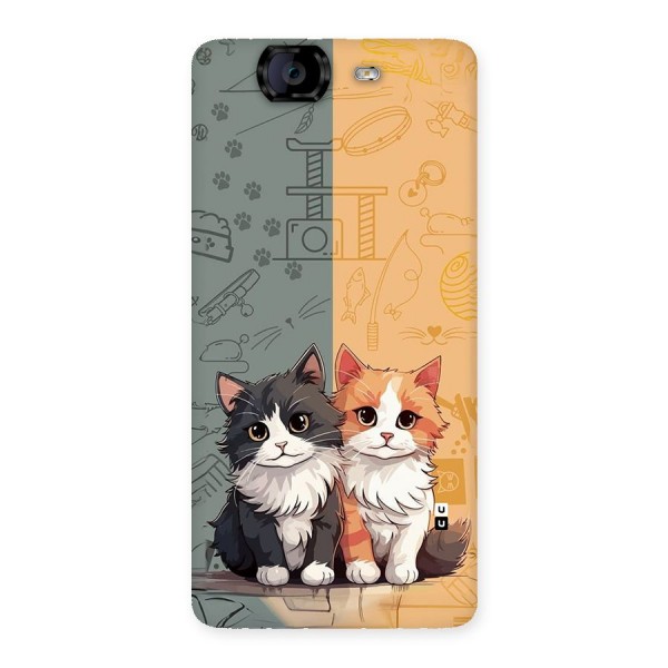 Cute Lovely Cats Back Case for Canvas Knight A350