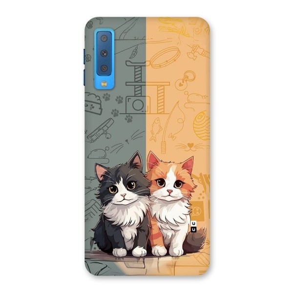 Cute Lovely Cats Back Case for Galaxy A7 (2018)